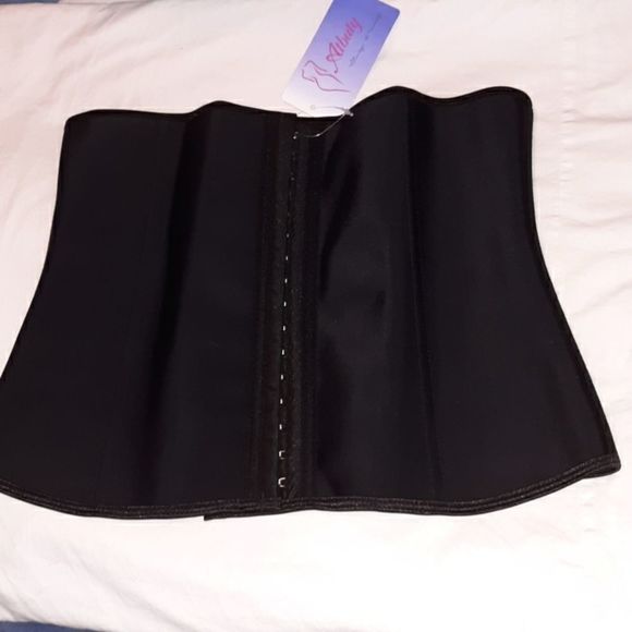 NEW NWT Atbuty Latex Waist Trainer Black Large - Picture 5 of 8